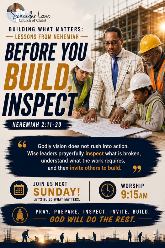 Before You Build, Inspect — Building What Matters: Lessons from Nehemiah 2:11-20